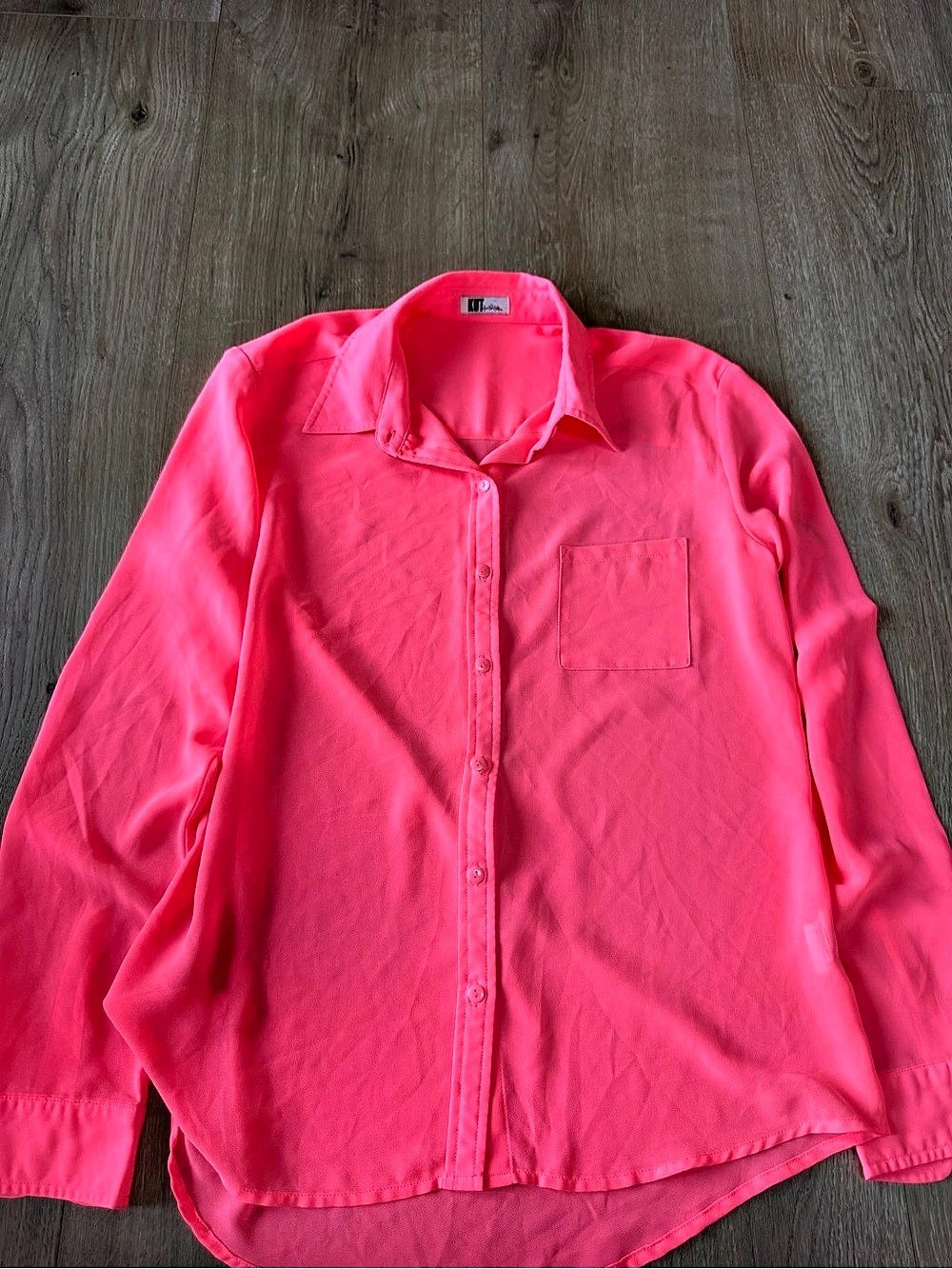 KUT from the Kloth Button Down Shirt Pink Like New